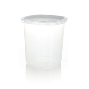 Recipiente Plastico para despensa Alto 1.5L Blanco