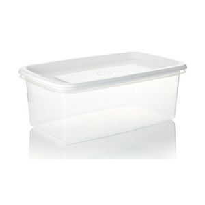 Recipiente  Plastico Rectangular 2L Blanco
