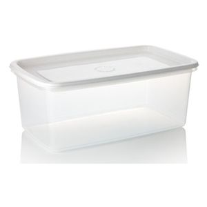 Recipiente Plastico Rectangular 4L Blanco