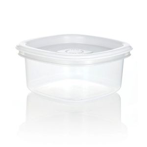 Recipiente Plastico Cuadrado 0.7L Blanco