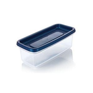 Recipiente Plastico Rectangular 0.35L Azul