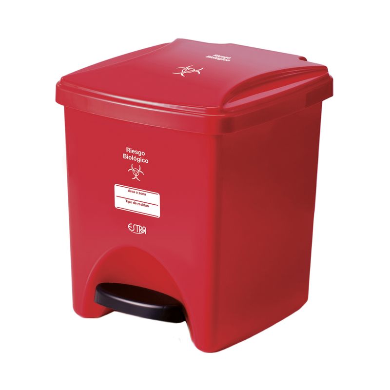 Canecas-Pedal-20L-rojo-Riesgo-Biologico