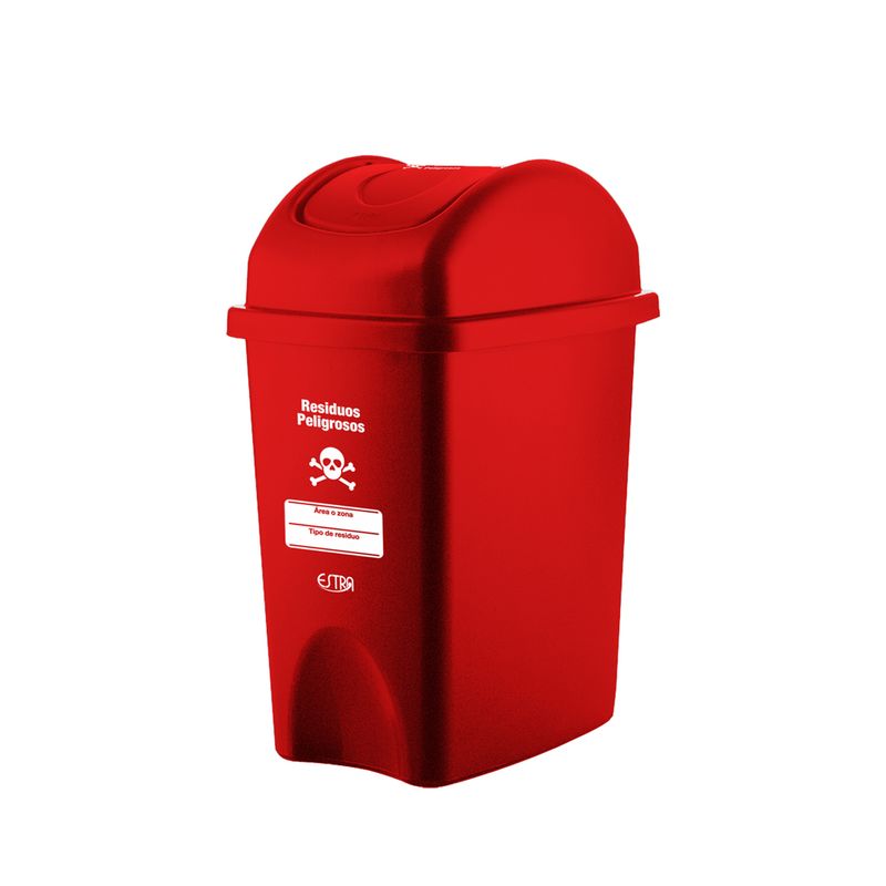 Canecas-vaiven-10L--Rojo-residuos-peligrosos-