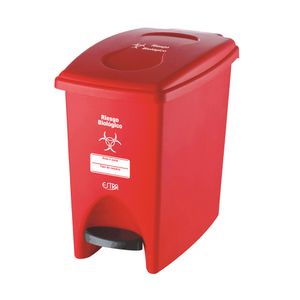 Canecas Pedal 10L rojo Riesgo Biologico