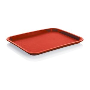 Bandeja Plastica Autoservicios Pequeña Roja de 27 x 35 cm