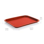 Bandeja Plastica Autoservicios Grande Roja de 35.5 x 47 cm - Tienda online  Estra