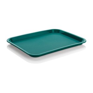 Bandeja Plastica Autoservicios Pequeña Verde de 27 x 35 cm