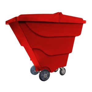 Vagon Multiusos Con Tapa 400l Rojo