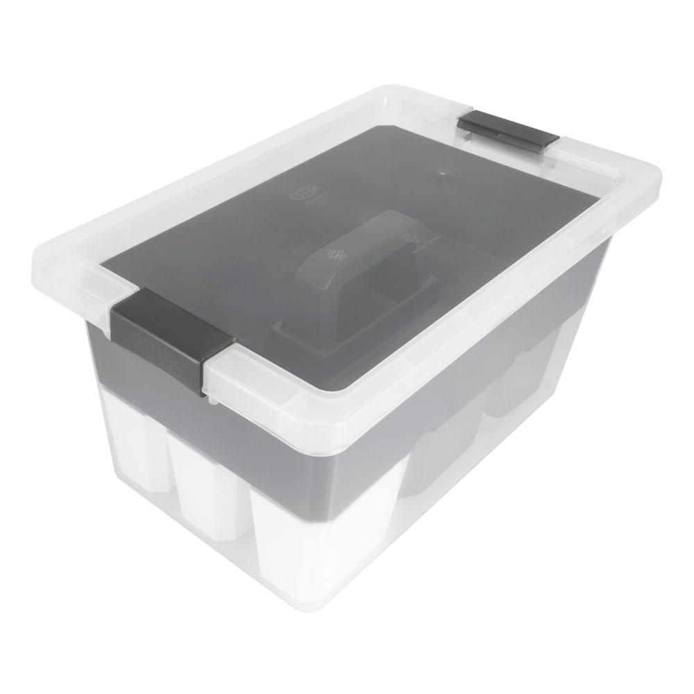 Caja Organizadora Multibox 20L Natural con recipientes modulares y bandeja Tienda