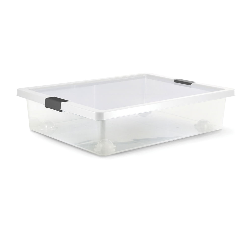BUSY-CORNER Paquete de 3 cajas organizadoras de plástico, contenedor de  almacenamiento de joyas, caja organizadora transparente con divisores