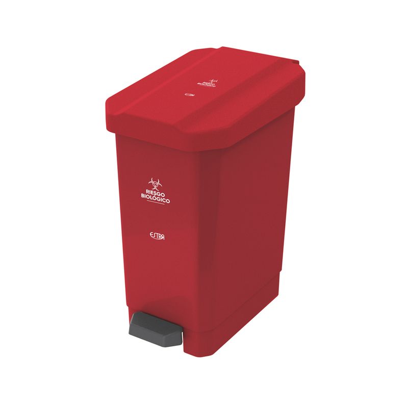 Canecas-EstraBins-Pedal-10L-rojo-Riesgo-Biologico