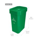 Canecas-EstraBins-vaiven-10L-verde-Organico-Aprovechable