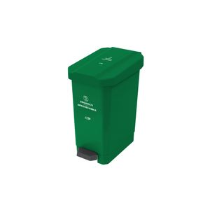 Canecas EstraBins Pedal 10L verde organicos aprovechable