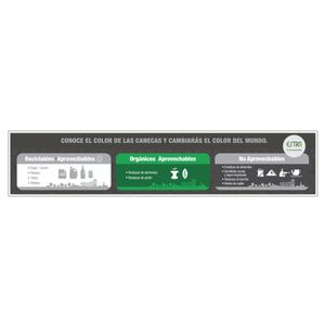 Adhesivo para punto Ecologico 10L resolución 2184 3 puestos Verde-blanco-negro