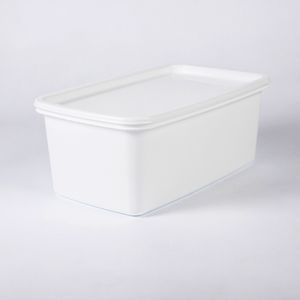 Recipiente Plastico Rectangular para congelacion 4L blanco