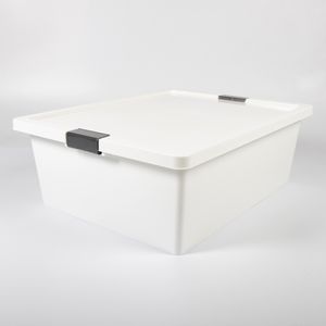 Recipiente Plastico para congelacion con tapa y broches 37L blanco