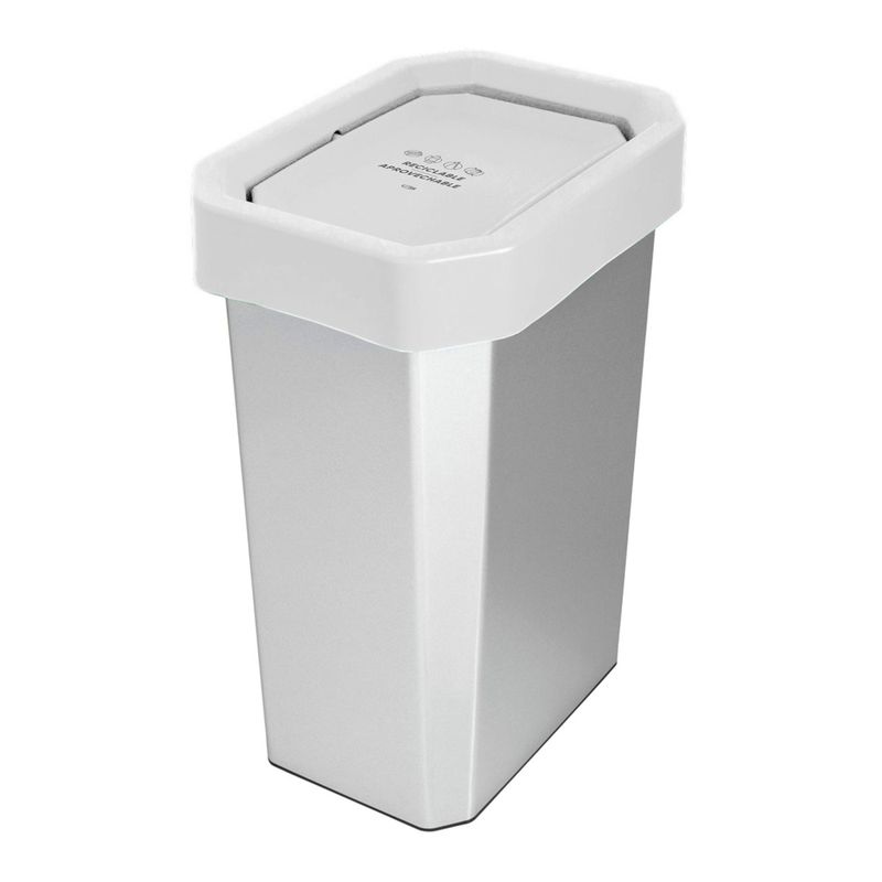 Caneca-Papelera-Estrabins-vaiven-53L-IML Metalizado---Blanco-Reciclable-Aprovechable