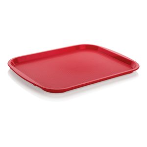 Bandeja Plastica Autoservicios Grande Roja de 35.5 x 47 cm