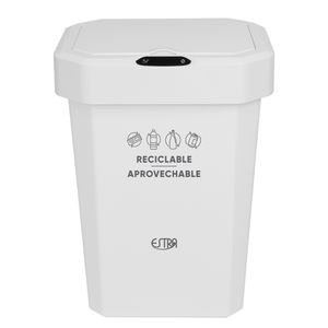Canecas EstraBins Sensor  26L  Blanco-Reciclable aprovechable