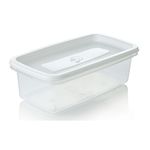 Recipiente Plastico Rectangular Con Bandeja 4L Blanco - Tienda online Estra