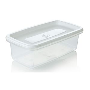 Recipiente  Plastico Rectangular 0.9L Blanco