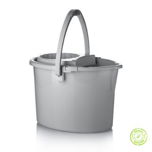 Balde Con Escurridor 12L Gris