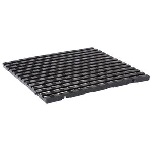 Piso plástico modular antideslizante de 80x80 cm Negro