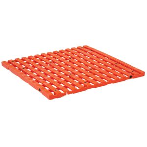 Piso plastico antideslizante de 80x80 cm-Naranja