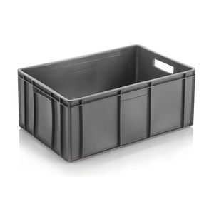 Canastilla plastica toda carrada de 60x40x18 cm-Gris