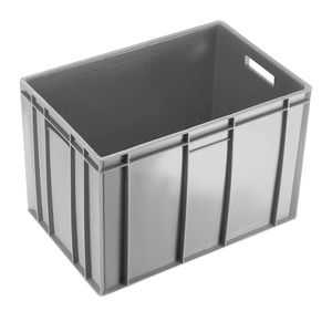 Canastilla plastica toda carrada de 60x40x41 cm-Gris