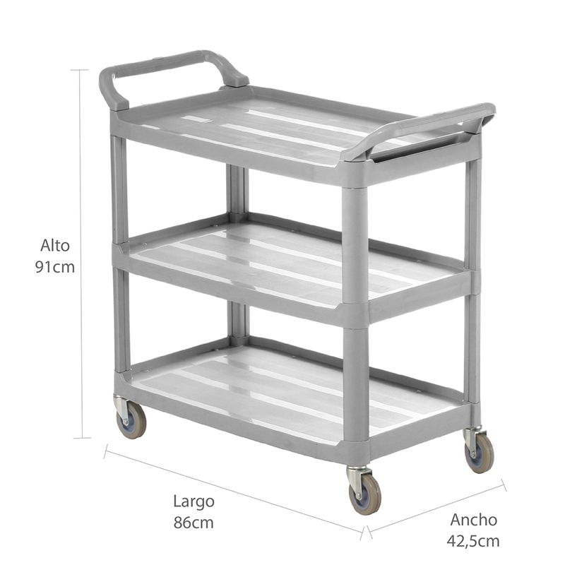 CARRITO AUXILIAR FACILE 3 ESTANTES