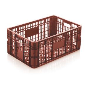 Canastilla plastica liviana toda lineal (fruver) de 60x40x25 cm-Vino tinto