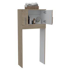 Gabinete de Baño Aqua, Beige y Blanco, con dos puertas para su almacenamiento