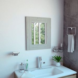 Espejo de Baño Salomón, Humo, ideal para espacios reducidos
