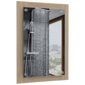 Espejo de Baño Picasso, Beige, ideal para espacios reducidos