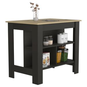 Mesa Auxiliar Cala, Wengue Café Claro y Blanco, con amplia superficie en la mesa ZF