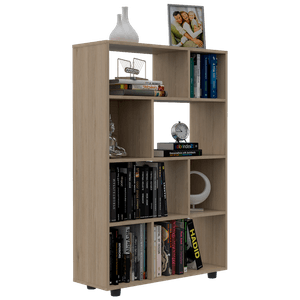 Biblioteca India, Beige, con tres entrepaños y cuatro divisiones
