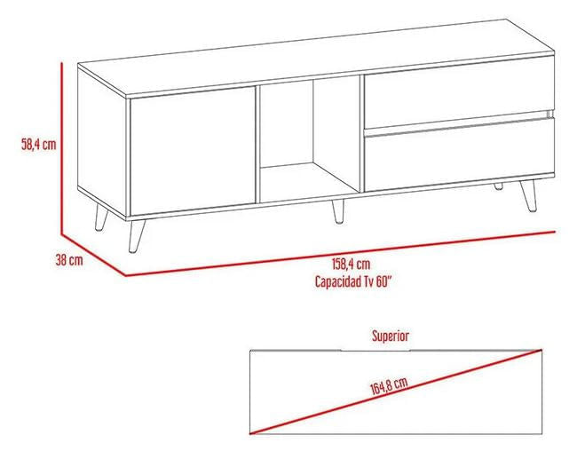 Mueble para Tv Commodity ES104 65 Miel