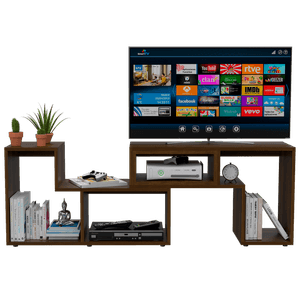 Mesa para TV Ascher, Cobre, con espacio para televisor de hasta 50 pulgadas
