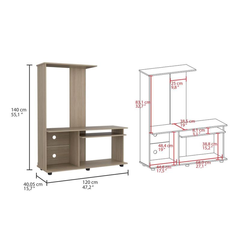 Mesa Para Tv Liena, Beige, Para Televisor de 40 Pulgadas - VIRTUAL MUEBLES