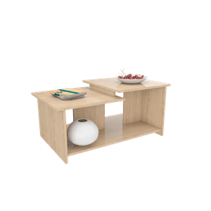 Mesa de Centro Trueno, Beige, con amplio espacio ideal para ubicar decoraciones