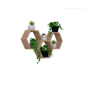 Set de Repisas Hexagonal Hades, Beige, x 3 Unidades