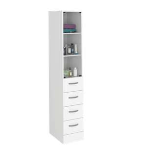 Organizador de Baño Picasso, Blanco, con cuatro cajones deslizables