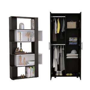 Combo Dormitorio Keanu, Biblioteca + Closet