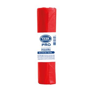 Rollo X 10 Bolsas Basura Task Pro 46 X 46 Cm Rojo