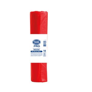 Rollo X 10 Bolsas Basura Task Pro 70 X 90 Cm Rojo