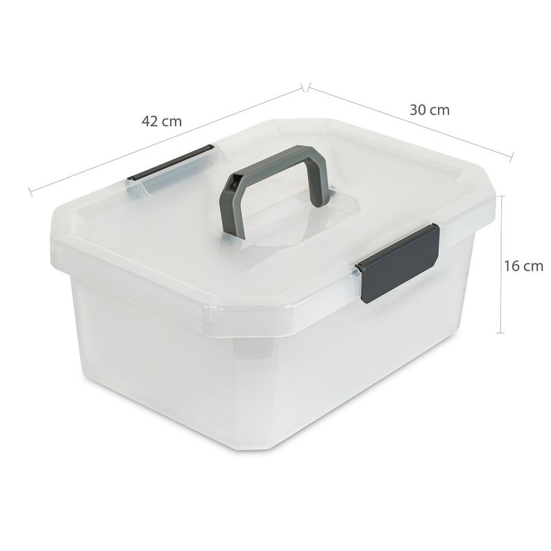 Caja organizadora plastica con rodos 62x43x38cm