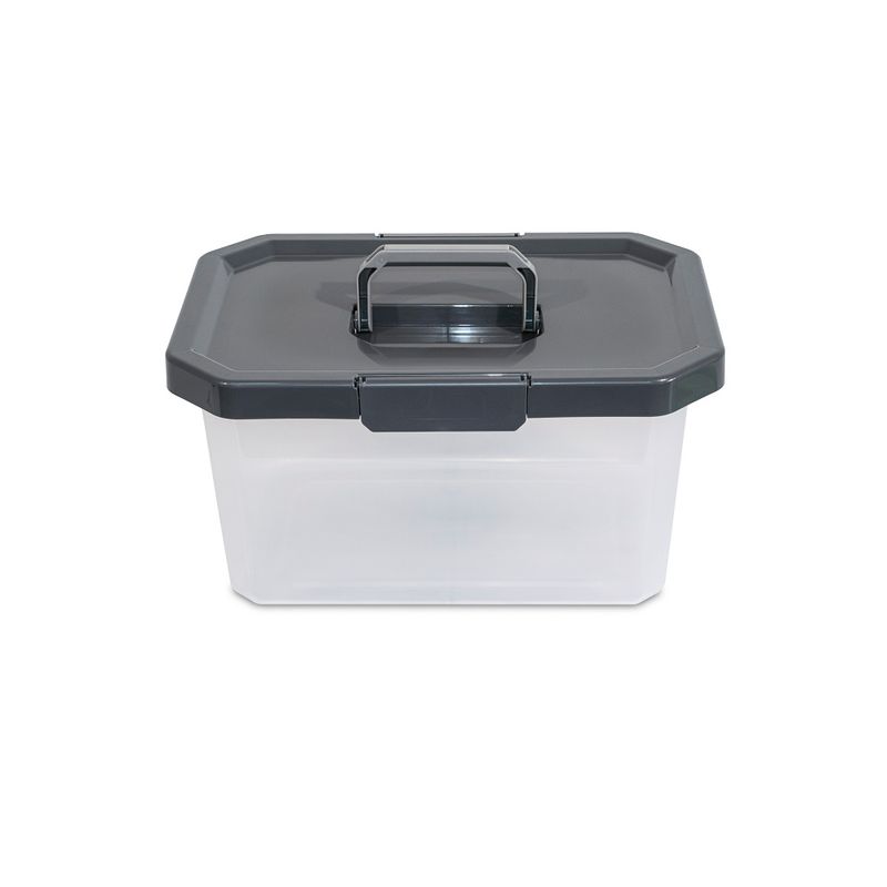 Caja Organizadora Estrabox con Manija 16L Natural-Gris - Tienda online Estra