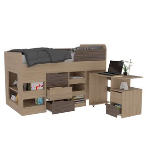 Combo para Habitación Fresno, incluye Cama y Escritorio
