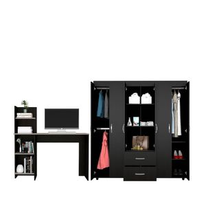 Combo Habitación Oro, Closet + Escritorio